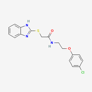 2-(1H-benzimidazol-2-ylthio)-N-[2-(4-chlorophenoxy)ethyl]acetamide