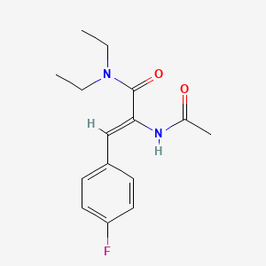 molecular formula C15H19FN2O2 B4901143 2-(acetylamino)-N,N-diethyl-3-(4-fluorophenyl)acrylamide 