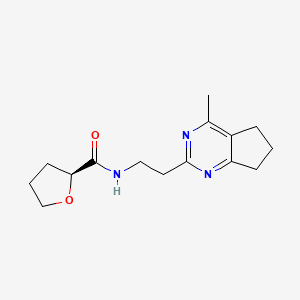 molecular formula C15H21N3O2 B4901174 (2S)-N-[2-(4-methyl-6,7-dihydro-5H-cyclopenta[d]pyrimidin-2-yl)ethyl]oxolane-2-carboxamide 