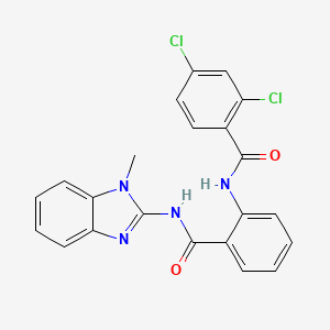 2,4-dichloro-N-{2-[(1-methyl-1H-benzimidazol-2-yl)carbamoyl]phenyl}benzamide