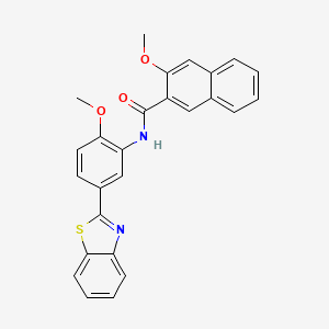 N-[5-(1,3-benzothiazol-2-yl)-2-methoxyphenyl]-3-methoxynaphthalene-2-carboxamide