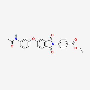 molecular formula C25H20N2O6 B4901188 ethyl 4-{5-[3-(acetylamino)phenoxy]-1,3-dioxo-1,3-dihydro-2H-isoindol-2-yl}benzoate 