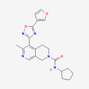 N-cyclopentyl-5-[5-(furan-3-yl)-1,2,4-oxadiazol-3-yl]-6-methyl-3,4-dihydro-1H-2,7-naphthyridine-2-carboxamide