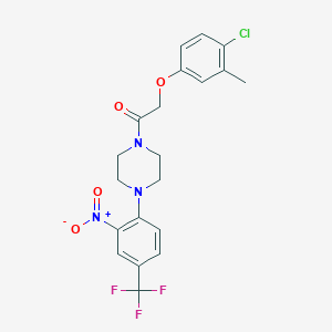 1-[(4-chloro-3-methylphenoxy)acetyl]-4-[2-nitro-4-(trifluoromethyl)phenyl]piperazine