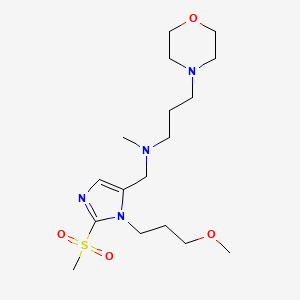 N-{[1-(3-methoxypropyl)-2-(methylsulfonyl)-1H-imidazol-5-yl]methyl}-N-methyl-3-(4-morpholinyl)-1-propanamine