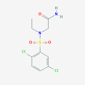 molecular formula C10H12Cl2N2O3S B4901256 N~2~-[(2,5-dichlorophenyl)sulfonyl]-N~2~-ethylglycinamide 