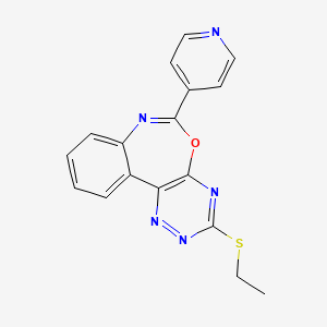 3-(ethylthio)-6-(4-pyridinyl)[1,2,4]triazino[5,6-d][3,1]benzoxazepine