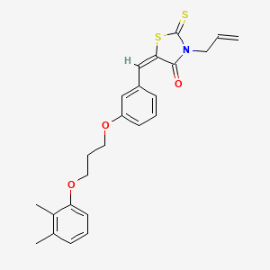 molecular formula C24H25NO3S2 B4901313 (5E)-5-[[3-[3-(2,3-dimethylphenoxy)propoxy]phenyl]methylidene]-3-prop-2-enyl-2-sulfanylidene-1,3-thiazolidin-4-one 