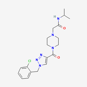 molecular formula C19H25ClN6O2 B4901341 2-(4-{[1-(2-chlorobenzyl)-1H-1,2,3-triazol-4-yl]carbonyl}-1-piperazinyl)-N-isopropylacetamide 