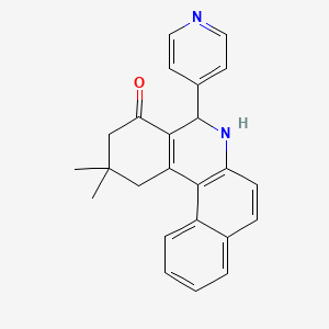 molecular formula C24H22N2O B4901344 2,2-DIMETHYL-5-(PYRIDIN-4-YL)-1H,2H,3H,4H,5H,6H-BENZO[A]PHENANTHRIDIN-4-ONE 