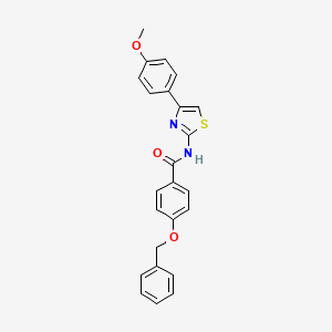 molecular formula C24H20N2O3S B4901360 4-(benzyloxy)-N-[4-(4-methoxyphenyl)-1,3-thiazol-2-yl]benzamide 