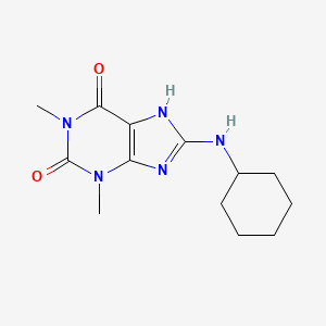 molecular formula C13H19N5O2 B4901363 8-(cyclohexylamino)-1,3-dimethyl-3,7-dihydro-1H-purine-2,6-dione CAS No. 5463-55-8