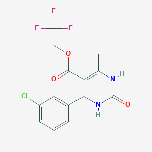 2,2,2-Trifluoroethyl 4-(3-chlorophenyl)-6-methyl-2-oxo-1,2,3,4-tetrahydropyrimidine-5-carboxylate