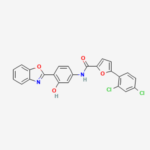 molecular formula C24H14Cl2N2O4 B4901426 N-[4-(1,3-benzoxazol-2-yl)-3-hydroxyphenyl]-5-(2,4-dichlorophenyl)furan-2-carboxamide 