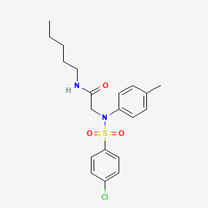 N~2~-[(4-chlorophenyl)sulfonyl]-N~2~-(4-methylphenyl)-N~1~-pentylglycinamide