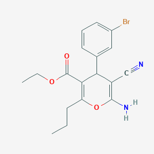 molecular formula C18H19BrN2O3 B4901435 ethyl 6-amino-4-(3-bromophenyl)-5-cyano-2-propyl-4H-pyran-3-carboxylate 