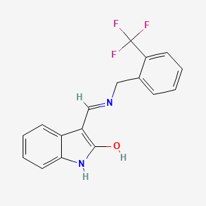 3-({[2-(trifluoromethyl)benzyl]amino}methylene)-1,3-dihydro-2H-indol-2-one