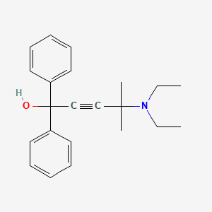 molecular formula C22H27NO B4901475 4-(Diethylamino)-4-methyl-1,1-diphenylpent-2-yn-1-ol 