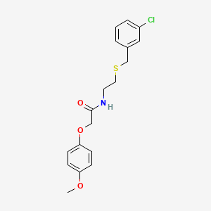 N-{2-[(3-chlorobenzyl)thio]ethyl}-2-(4-methoxyphenoxy)acetamide