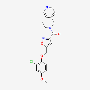 5-[(2-chloro-4-methoxyphenoxy)methyl]-N-ethyl-N-(pyridin-4-ylmethyl)-1,2-oxazole-3-carboxamide