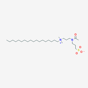 molecular formula C28H58N2O4S B049015 3-[Acetyl-[3-[dimethyl(octadecyl)azaniumyl]propyl]amino]propane-1-sulfonate CAS No. 120139-55-1