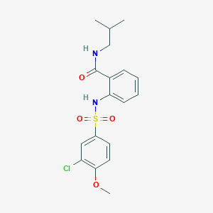 2-{[(3-chloro-4-methoxyphenyl)sulfonyl]amino}-N-isobutylbenzamide