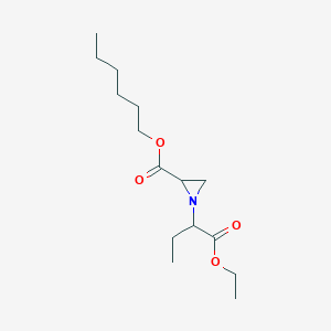 molecular formula C15H27NO4 B4901516 Hexyl 1-(1-ethoxy-1-oxobutan-2-yl)aziridine-2-carboxylate 