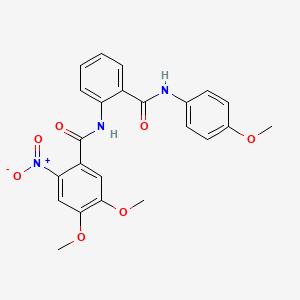 4,5-DIMETHOXY-N-{2-[(4-METHOXYANILINO)CARBONYL]PHENYL}-2-NITROBENZAMIDE