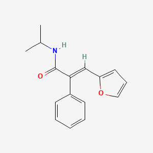 molecular formula C16H17NO2 B4901533 3-(2-furyl)-N-isopropyl-2-phenylacrylamide 