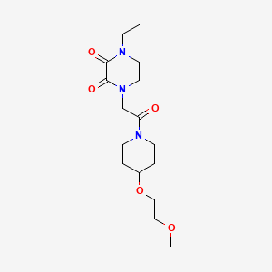 molecular formula C16H27N3O5 B4901541 1-Ethyl-4-[2-[4-(2-methoxyethoxy)piperidin-1-yl]-2-oxoethyl]piperazine-2,3-dione 