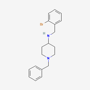 molecular formula C19H23BrN2 B4901552 1-benzyl-N-[(2-bromophenyl)methyl]piperidin-4-amine 