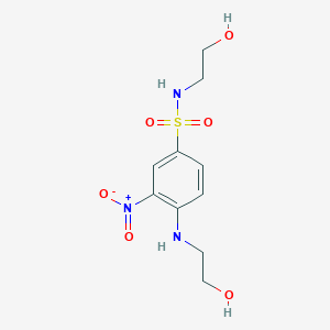 molecular formula C10H15N3O6S B4901571 N-(2-hydroxyethyl)-4-(2-hydroxyethylamino)-3-nitrobenzenesulfonamide 