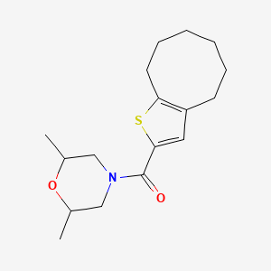 (2,6-DIMETHYLMORPHOLINO)(4,5,6,7,8,9-HEXAHYDROCYCLOOCTA[B]THIOPHEN-2-YL)METHANONE