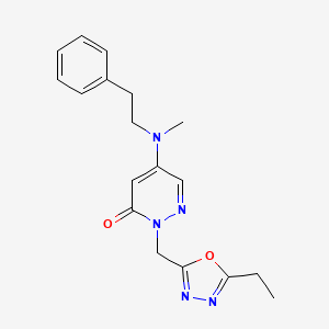 2-[(5-ethyl-1,3,4-oxadiazol-2-yl)methyl]-5-[methyl(2-phenylethyl)amino]-3(2H)-pyridazinone