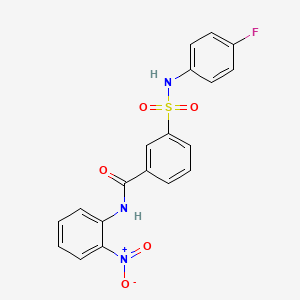 3-[(4-fluorophenyl)sulfamoyl]-N-(2-nitrophenyl)benzamide