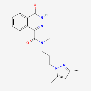 N-[3-(3,5-dimethyl-1H-pyrazol-1-yl)propyl]-N-methyl-4-oxo-3,4-dihydro-1-phthalazinecarboxamide