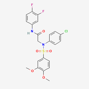 N~2~-(4-chlorophenyl)-N~1~-(3,4-difluorophenyl)-N~2~-[(3,4-dimethoxyphenyl)sulfonyl]glycinamide