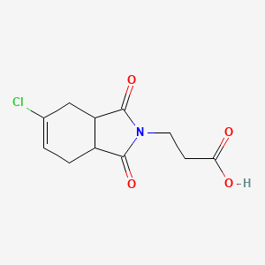 molecular formula C11H12ClNO4 B4901659 3-(5-Chloro-1,3-dioxo-3a,4,7,7a-tetrahydroisoindol-2-yl)propanoic acid 