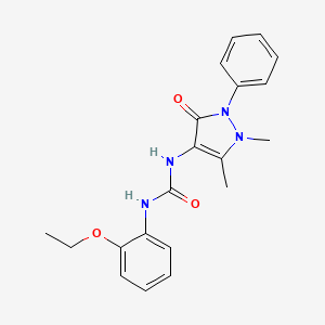 molecular formula C20H22N4O3 B4901675 3-(1,5-DIMETHYL-3-OXO-2-PHENYL-2,3-DIHYDRO-1H-PYRAZOL-4-YL)-1-(2-ETHOXYPHENYL)UREA 