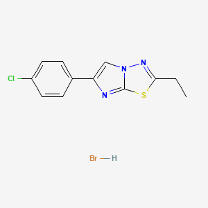 6-(4-Chlorophenyl)-2-ethylimidazo[2,1-b][1,3,4]thiadiazole;hydrobromide