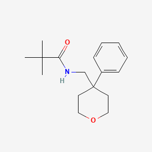 2,2-dimethyl-N-[(4-phenyloxan-4-yl)methyl]propanamide