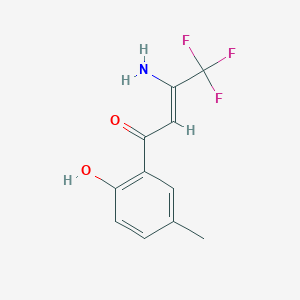 3-amino-4,4,4-trifluoro-1-(2-hydroxy-5-methylphenyl)-2-buten-1-one