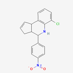 molecular formula C18H15ClN2O2 B4901725 6-chloro-4-(4-nitrophenyl)-3a,4,5,9b-tetrahydro-3H-cyclopenta[c]quinoline 