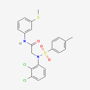 molecular formula C22H20Cl2N2O3S2 B4901730 N~2~-(2,3-dichlorophenyl)-N~2~-[(4-methylphenyl)sulfonyl]-N~1~-[3-(methylthio)phenyl]glycinamide 