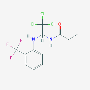 N-(2,2,2-trichloro-1-{[2-(trifluoromethyl)phenyl]amino}ethyl)propanamide