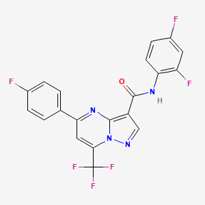 N-(2,4-difluorophenyl)-5-(4-fluorophenyl)-7-(trifluoromethyl)pyrazolo[1,5-a]pyrimidine-3-carboxamide