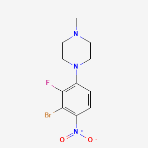 molecular formula C11H13BrFN3O2 B4901744 1-(3-bromo-2-fluoro-4-nitrophenyl)-4-methylpiperazine 