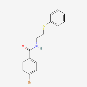 molecular formula C15H14BrNOS B4901765 4-bromo-N-[2-(phenylthio)ethyl]benzamide 