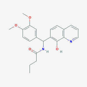 N-[(3,4-dimethoxyphenyl)-(8-hydroxyquinolin-7-yl)methyl]butanamide