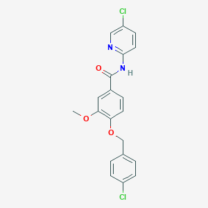 4-[(4-chlorophenyl)methoxy]-N-(5-chloropyridin-2-yl)-3-methoxybenzamide